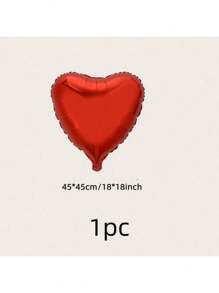 kumozawa 5pcs Set Of Light Blue Heart Shaped Balloons (Straws Not Included) - Red - View 4