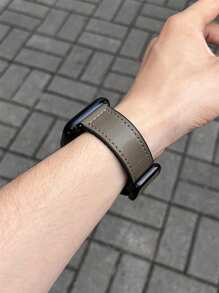 1 件复古方形扣皮革磁性表带，适用于 38/40/41/42/44/45/46/49mm Ultra/Ultra2/SE/SE2/11/10/9/8/7/6/5/4/3/2/1 - 灰色 - 查看 5