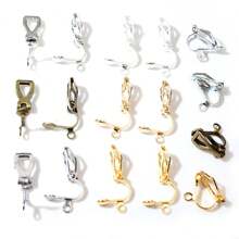 50 st 12x5 mm öronklämma DIY handgjorda örhängen fynd DIY smycketillbehör - örhängen krokar - Visa 7