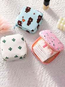 时尚迷你化妆包，轻巧多功能旅行化妆包，带拉链，美妆工具收纳包，便携式洗漱包，格子图案拉链长方形手拿包，便携式旅行洗漱包，情人节礼物，伴娘礼物，生日礼物，朋友和老师礼物，节日礼物，母亲节礼物，化妆旅行洗漱收纳包 - 彩色 - 查看 9