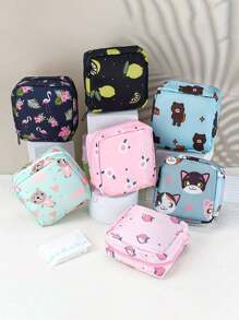 时尚迷你化妆包，轻巧多功能旅行化妆包，带拉链，美妆工具收纳包，便携式洗漱包，格子图案拉链长方形手拿包，便携式旅行洗漱包，情人节礼物，伴娘礼物，生日礼物，朋友和老师礼物，节日礼物，母亲节礼物，化妆旅行洗漱收纳包 - 彩色 - 查看 8