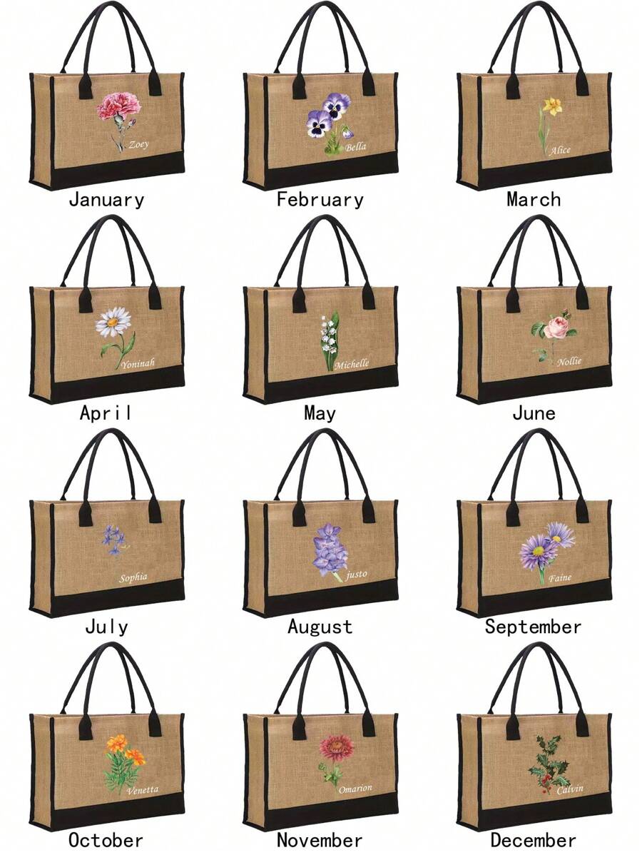 1pc Customized Shopping Bag Personal Tailor Shoulder Bag HighCapacity