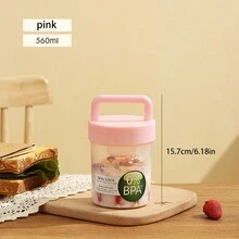 1pc Keep Fit Salad Meal Cup, Single/Double Layered Salad Container For Lunch, Portable Fruit And Vegetable Salad Cups Container With Fork & Salad Dressing Holder