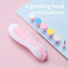 Baby Nail Trimmer Electric, 6 In 1 Baby Nail Clippers, With 6 Grinding Pads And LED Light, Trim Polish Grooming Kit For Newborn Infant Toddler Or Adults Toes Fingernails Care, Christmas, Halloween, Thanksgiving Day Gift