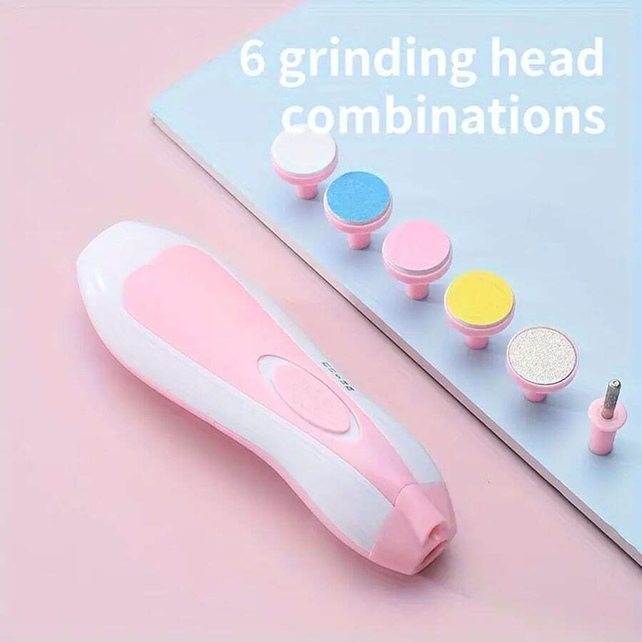 Baby Nail Trimmer Electric, 6 In 1 Baby Nail Clippers, With 6 Grinding Pads And LED Light, Trim Polish Grooming Kit For Newborn Infant Toddler Or Adults Toes Fingernails Care, Christmas, Halloween, Thanksgiving Day Gift
