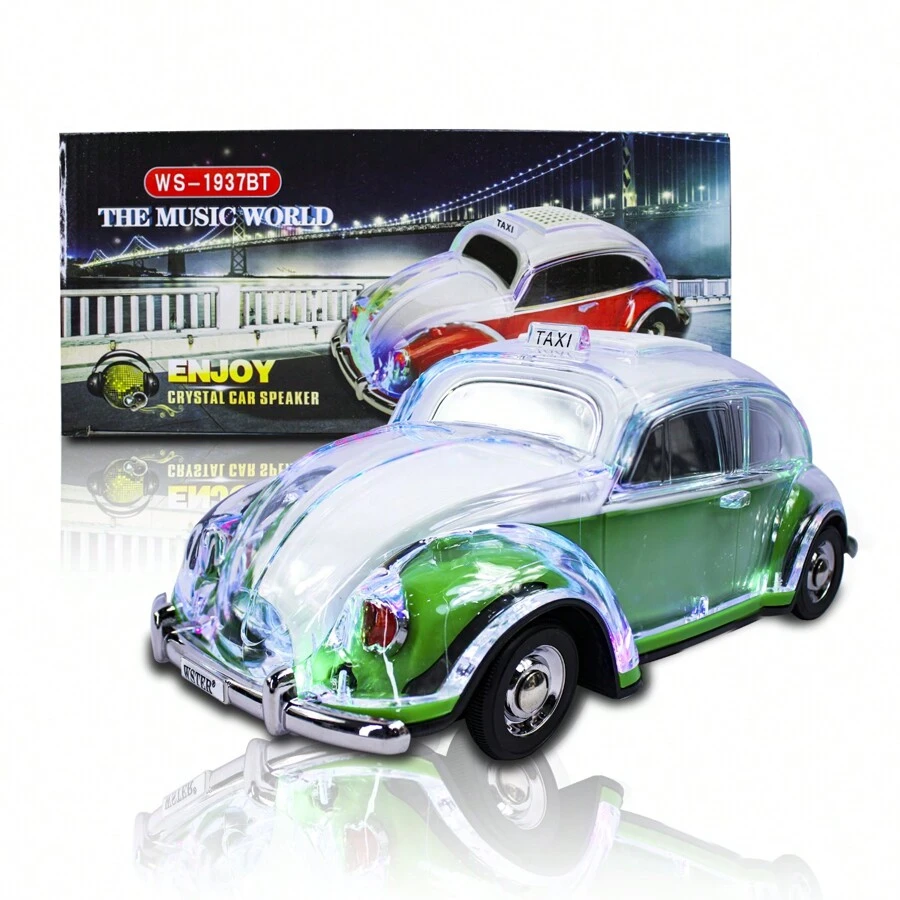 Bocina Altavoz Vintage Diseño De Vocho - Verde - Ver 1