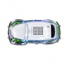 Bocina Altavoz Vintage Diseño De Vocho - Verde - Ver 5