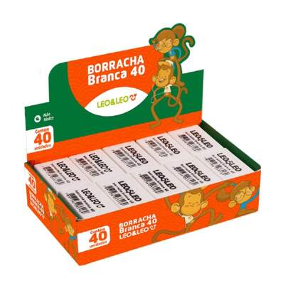 Borracha Macia Branca 40 Leo&Leo - CAIXA