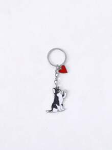 1pc Metalen schattige cartoon gelukszak hanger minnaar cadeau dier mooie huisdier hond sleutelhanger metalen auto sleutelhanger voor vrouwen beste vriend charme