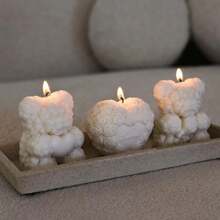 1 Peça Molde de Silicone em Formato de Urso, Molde Artesanal DIY para Fazer Velas, Decoração de Feriados, Acessório para Casa