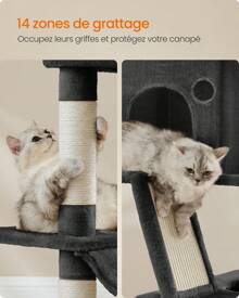 Feandrea Cat Trees & Condos - 黑色 - 查看 4