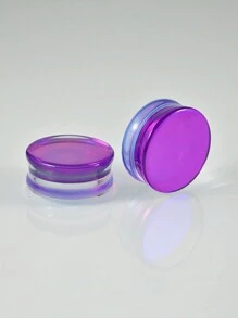 Pair Glass Double Flare Purple Glass Flashback Ear Plugs Brown Color Tunnel Gauge Ear Stretching Piercing Expander - Brown Glass - View 14