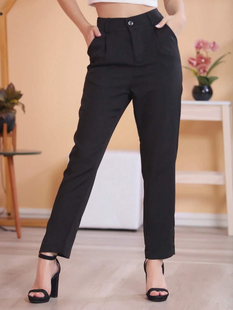 Elegant Mode Tailored Dress Pants - 黑色 - 查看 1
