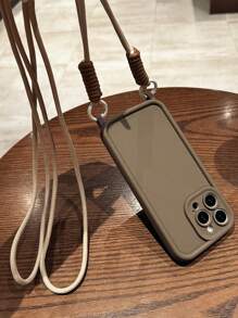 Casing ponsel biasa - Coklat + tali - View 8
