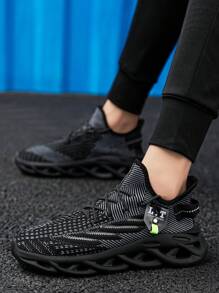 全新时尚男士运动鞋休闲舒适透气网眼运动鞋软底轻便运动跑步鞋潮流青少年鞋 - 查看 9