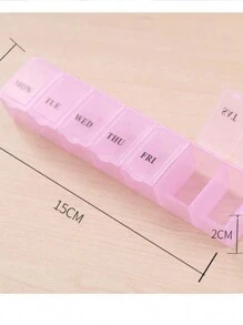 Medicine Box 7 Days A Week, Portable  Mini Large Capacity English Seven Compartment Medicine Box, Medicine Storage Box