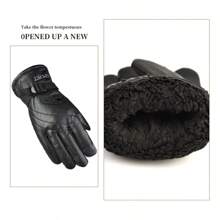 Winter Warm Gloves, Thermal Insulation Windproof Ski Cycling Riding Motorcycle Gloves For Men And Women - Black - View 3