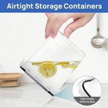 6/8/12pcs Airtight Food Storage Container With Lid, 2.0 Liter (81 Oz.) Sealed Capacity For Flour, Sugar, Baking Supplies, And Dry Goods With Labels And Tags, Dishwasher Safe, Plastic Food Jar For Kitchen Pantry Organization, Kitchenware. - 2.0Lx12個 - 查看 9
