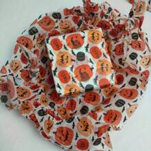 50*35cm Orange Halloween Pumpkin Gift Wrapping Paper, Suitable For Halloween Gift Wrapping, Bouquet Wrapping, Candy Packaging, Arts And Crafts, DIY, Packaging Bags, Etc.