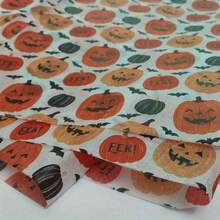 50*35cm Orange Halloween Pumpkin Gift Wrapping Paper, Suitable For Halloween Gift Wrapping, Bouquet Wrapping, Candy Packaging, Arts And Crafts, DIY, Packaging Bags, Etc.
