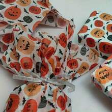 50*35cm Orange Halloween Pumpkin Gift Wrapping Paper, Suitable For Halloween Gift Wrapping, Bouquet Wrapping, Candy Packaging, Arts And Crafts, DIY, Packaging Bags, Etc.