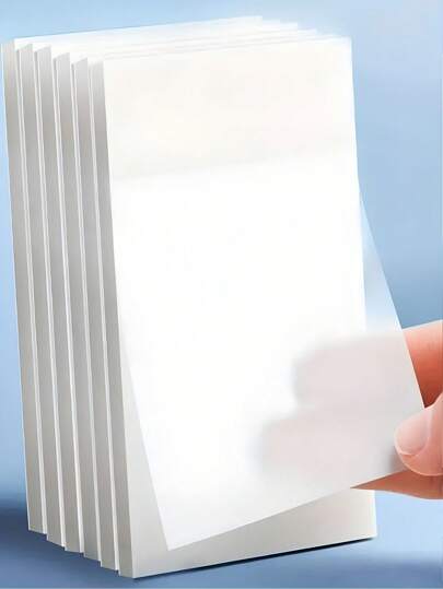 50 张创意透明贴纸，防水自粘半透明便签，用于书籍注释和日记、办公和学校用品、返校