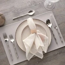 Promotion Double-Sided Placemat In Waterproof Leatherette - Ready For Delivery - Màu be - Xem 2