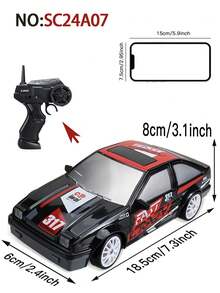 WLtoys Remote Control Car 2.4G Drift RC Car 4WD RC Drift Car Toy GTR AE86 Four-Wheel Drive Racing For Children's Boys Kids Gift - SC24A07 - View 3