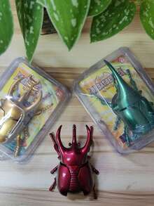 1 件装发条机械假战斗甲虫昆虫模型 - 彩色 - 查看 2