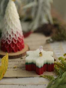 圣诞雪花香薰蜡烛，大气雪花造型香味，适合送人圣诞礼物 - 彩色 - 查看 5