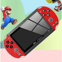X7 Handheld Game Console Player 4.1 Inch/4.3 Inch LCD Display 8GB Double-Rocker Built In 1000 Classic Game Retro Mini Pocket MP5 Video Game, Birthday Christmas Gift For Game Lovers - Red - View 2