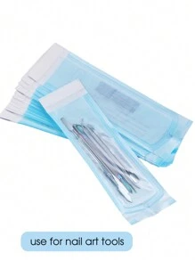 100 Stück Nagelpflege Sterilisationsbeutel, 5 Größen selbstversiegelnde Sterilisationsbeutel für Maniküre- und Pediküre-Werkzeuge, Einweg-Aufbewahrungsbeutel für Pinzetten, Nagelhautschiebers, Scheren, Nagelkunstwerkzeuge