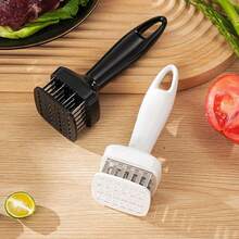 Meat Tenderizer Steak Beater With Manual Punch Stainless Steel - White - View 2