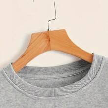 LORIVI FASHIONS DUO ROUND NECK LONG SLEEVE FLEECE SWEATSHIRT FOR COLD WEATHER WITH PLAYER DESIGN - Grey - View 2