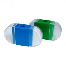 2-In-1 Multi-Function Pencil Sharpener With Eraser, Portable Pocket-Sized Handheld Pencil Sharpener With Shavings Tray, For Kids Learning 599A - Black - View 6