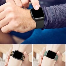 6pcs/Set Woven Single Loop Watch Bands, Compatible With Apple Watch Ultra 38mm 40mm 41mm 42mm 46mm 44mm 45mm 49mm, Unisex; Elastic Nylon Strap, Fit For Apple Watch Series 10/9/8/7/6/5/4/3/2/1/SE/Ultra; 18mm/20mm/22mm Universal Nylon Elastic Watch Strap, Compatible With Samsung Galaxy Watch - Multicolor - View 5
