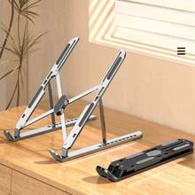 Laptop Stand - Suporte para Notebook Dobrável de Ferro -ZJ005 - Preto - Visão 4
