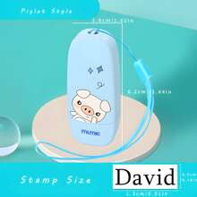 Con dấu tên tùy chỉnh, Thiết kế hoạt hình dễ thương cho quần áo, Đồng phục học sinh và đồ dùng cá nhân, Có thể giặt được khi quay lại trường - Màu xanh lam - Xem 9