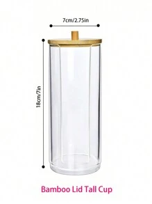 1 pièce Boîte de rangement transparente simple pour le stockage des tampons de maquillage et des accessoires, pour les vacances, la plage, la salle de bain, la chambre, grande capacité