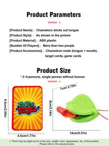 1 Set Of Frog Tongue Sticking Toys Support 2~4 Players To Play Interactive Artifacts Frog Mouth Lizard Mask Greedy Chameleon Blowing Music Creative Trick Props Wedding Blowing Card Table Game Wedding Toys And Annual Meeting Interactive Props Team Building And Expansion Activities Supplies Fun Masks,Kids Toys,Boys Toys,Games