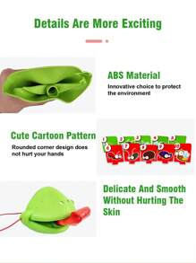1 Set Of Frog Tongue Sticking Toys Support 2~4 Players To Play Interactive Artifacts Frog Mouth Lizard Mask Greedy Chameleon Blowing Music Creative Trick Props Wedding Blowing Card Table Game Wedding Toys And Annual Meeting Interactive Props Team Building And Expansion Activities Supplies Fun Masks,Kids Toys,Boys Toys,Games