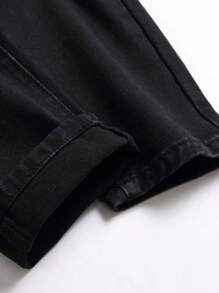 Tween Boys  Distressed  Denim Jeans, Classic - Black - View 3