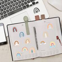 60PCS Rainbow Stickers Vinyl Stickers Scrapbook, Journaling, Laptop, Bumper, Skateboard, Water Bottles, Computer, Phone, Cartoon, Hard Hat, Car Stickers Back To School - Multicolor - View 7