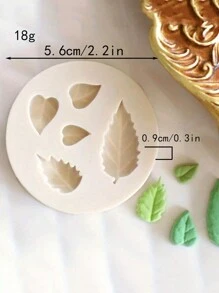 Nature-Inspired Silicone Leaves Mold For Fondant Cake, Baking Decoration - Rose Leaf, Platanus Leaves, Turtle Back Leaf - Beige - View 14