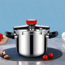 304 Stainless Steel Mini Pressure Cooker, Suitable For Gas Stove And Induction Cooker, Household Pressure Cooker - Black and White - View 3