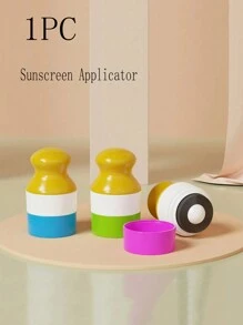 1 szt. 100 ml aplikator do kremu przeciwsłonecznego, zestaw pędzli do kremu przeciwsłonecznego Buddy z nasadkami ochronnymi, aplikator do kremu przeciwsłonecznego, aplikator do wałka z kremem przeciwsłonecznym do wielokrotnego napełniania dla dorosłych, niezbędne rzeczy do podróży, artykuły szkolne, artykuły szkolne, wakacje, kemping, niezbędne rzeczy na wakacje, akcesoria wakacyjne, mini - Wielokolorowe - Zobacz 2