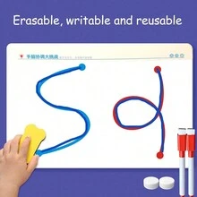 1 套左右脑开发玩具 - 全脑思维训练 - 专注力、注意力、精细动作训练辅助工具（配件颜色随机）（部分零件随机发送）