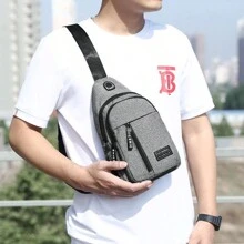 Men's Crossbody Shoulder Bag Sports Casual Backpack - 藍色 - 查看 2