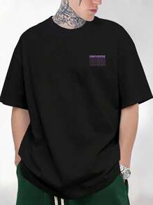 Men's Outer Planet Back Printed T-Shirt - Comfortable And Fashionable Casual T-Shirt In Summer