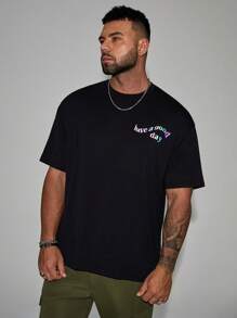 Unisex T-Shirt RGB Bear Print 100% Cotton Shirt Super Promotion - 黑色 - 查看 2